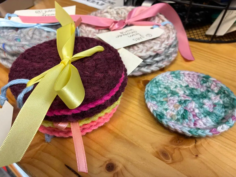 Crochet Coasters with Jules Sunday July 19th 11AM