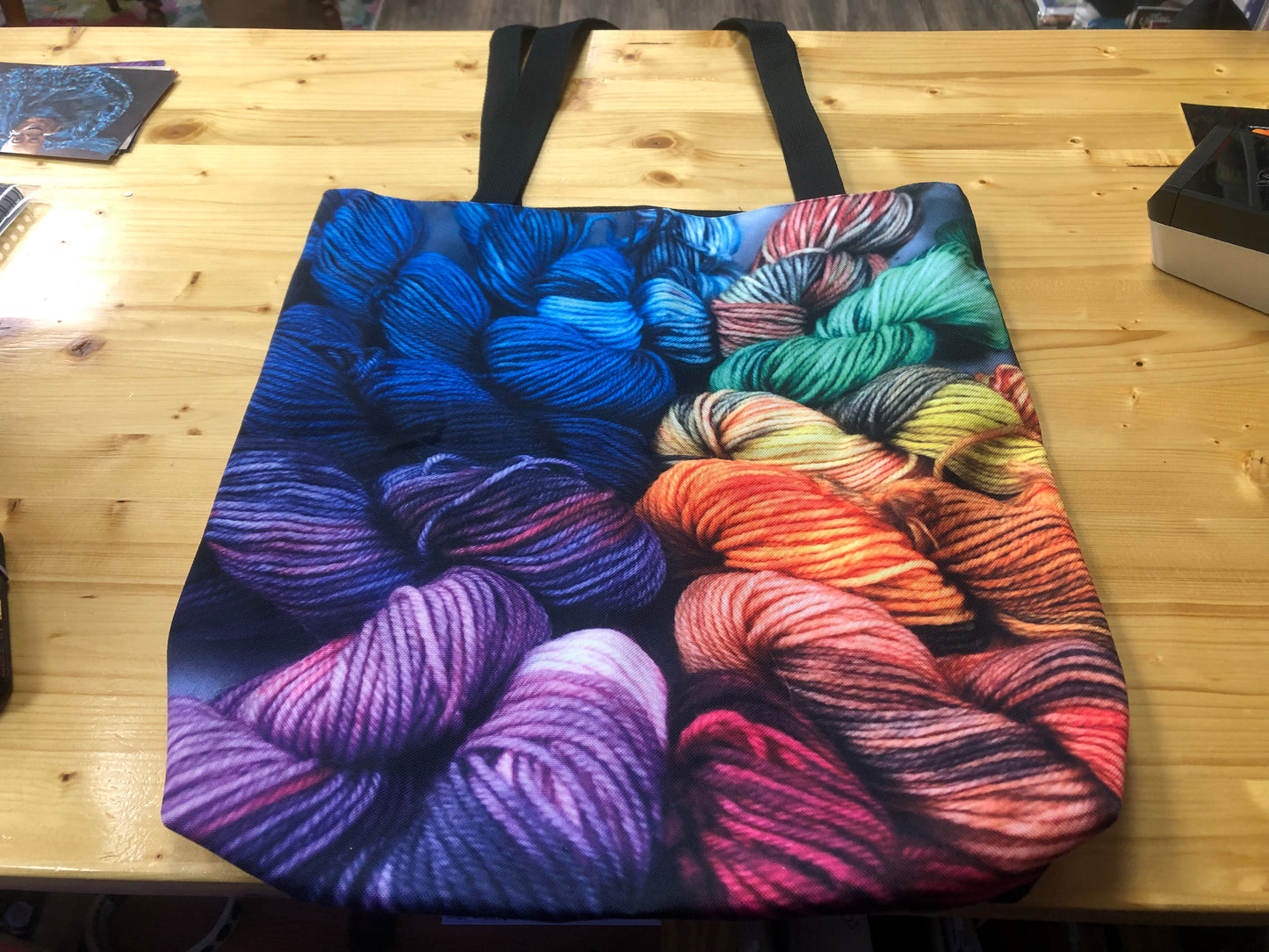 Rainbow Yarn Tote Bag