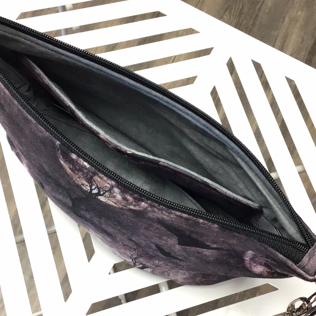 Moon and Bats Small Zipper Bag