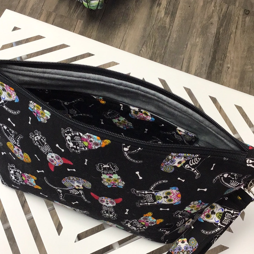 Sugar Skull Dogs Small Zipper Bag