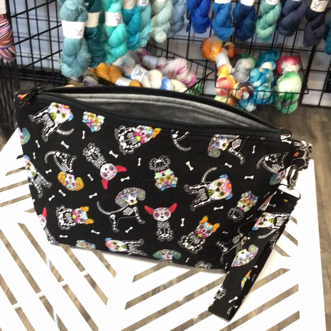 Sugar Skull Dogs Small Zipper Bag