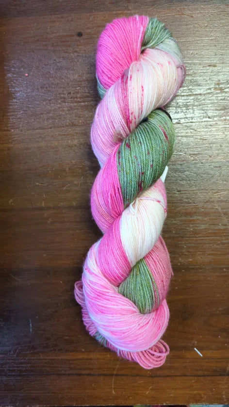 Sparrow Sock - Pink and Pine
