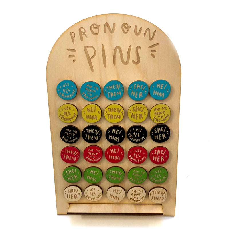 SnowMade Pronoun Pins