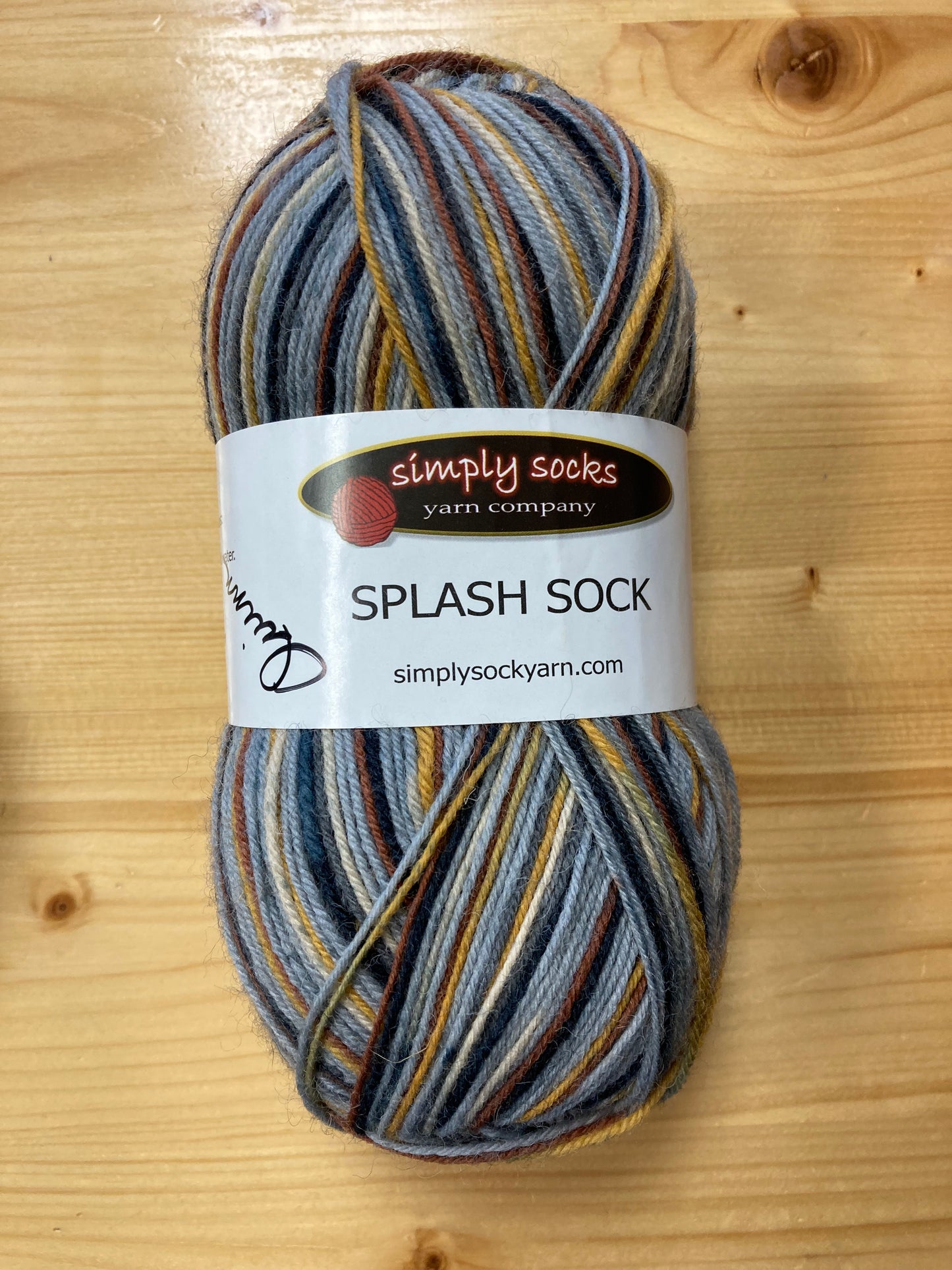 Simply Socks Splash Sock, 75% Superwash Merino 25% Nylon, 100g