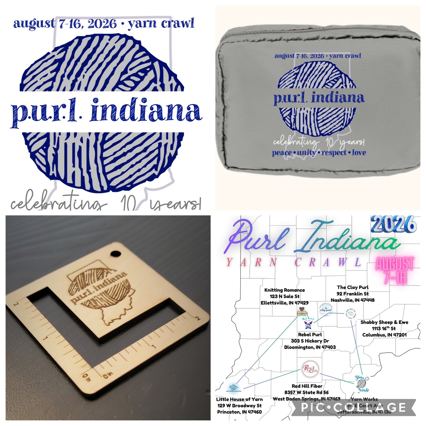 2026 PURL Indiana Yarn Crawl - August 7-16, 2026