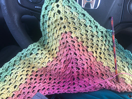 Granny Square Shawl Class - Using A Shawl Ball Gradient - Saturday May 4th from 11AM-1PM