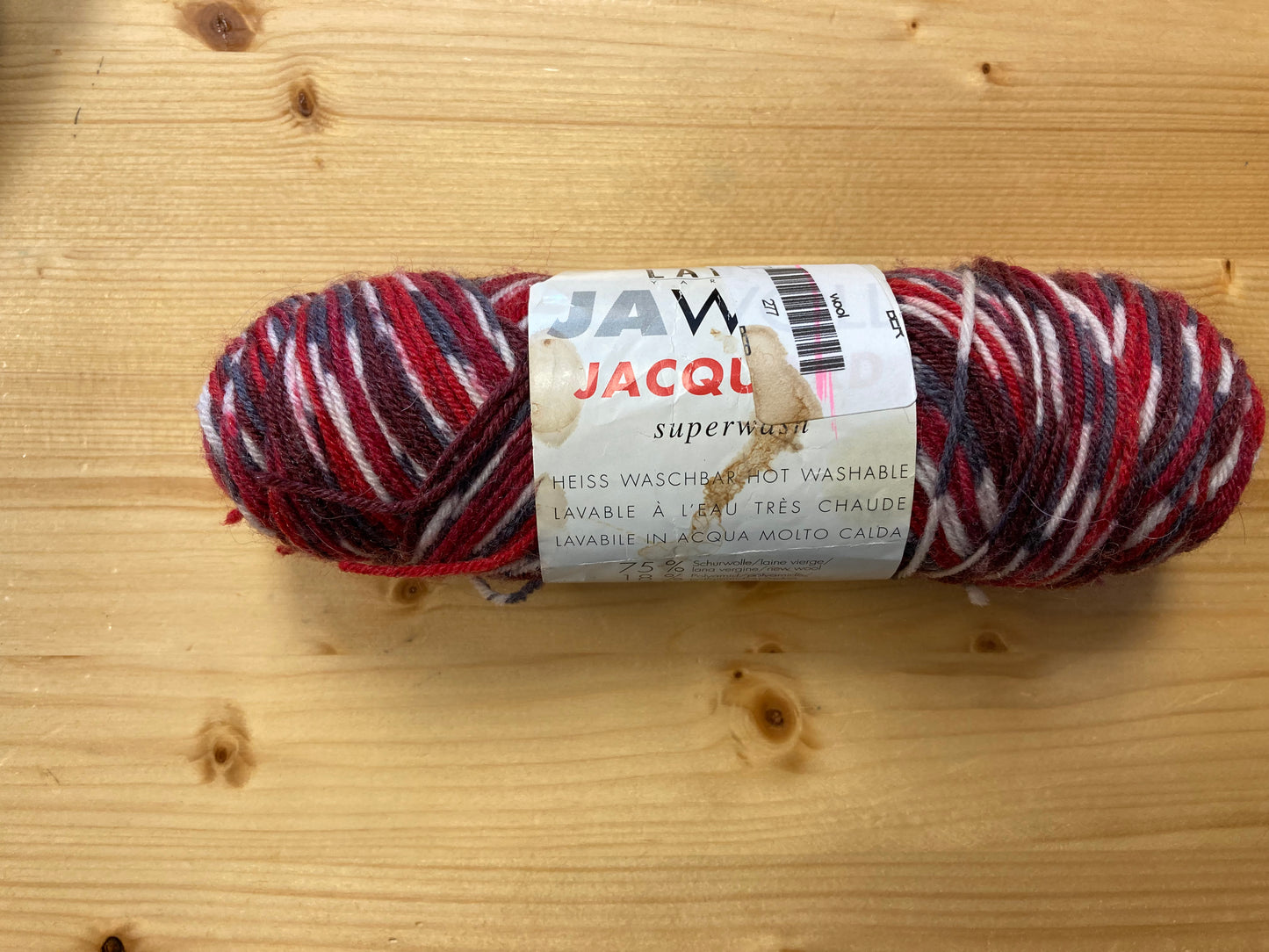 Lang Yarns Jawoll Color 75 superwash/18 polyamide/7 acrylic 45 grams, 190 meters