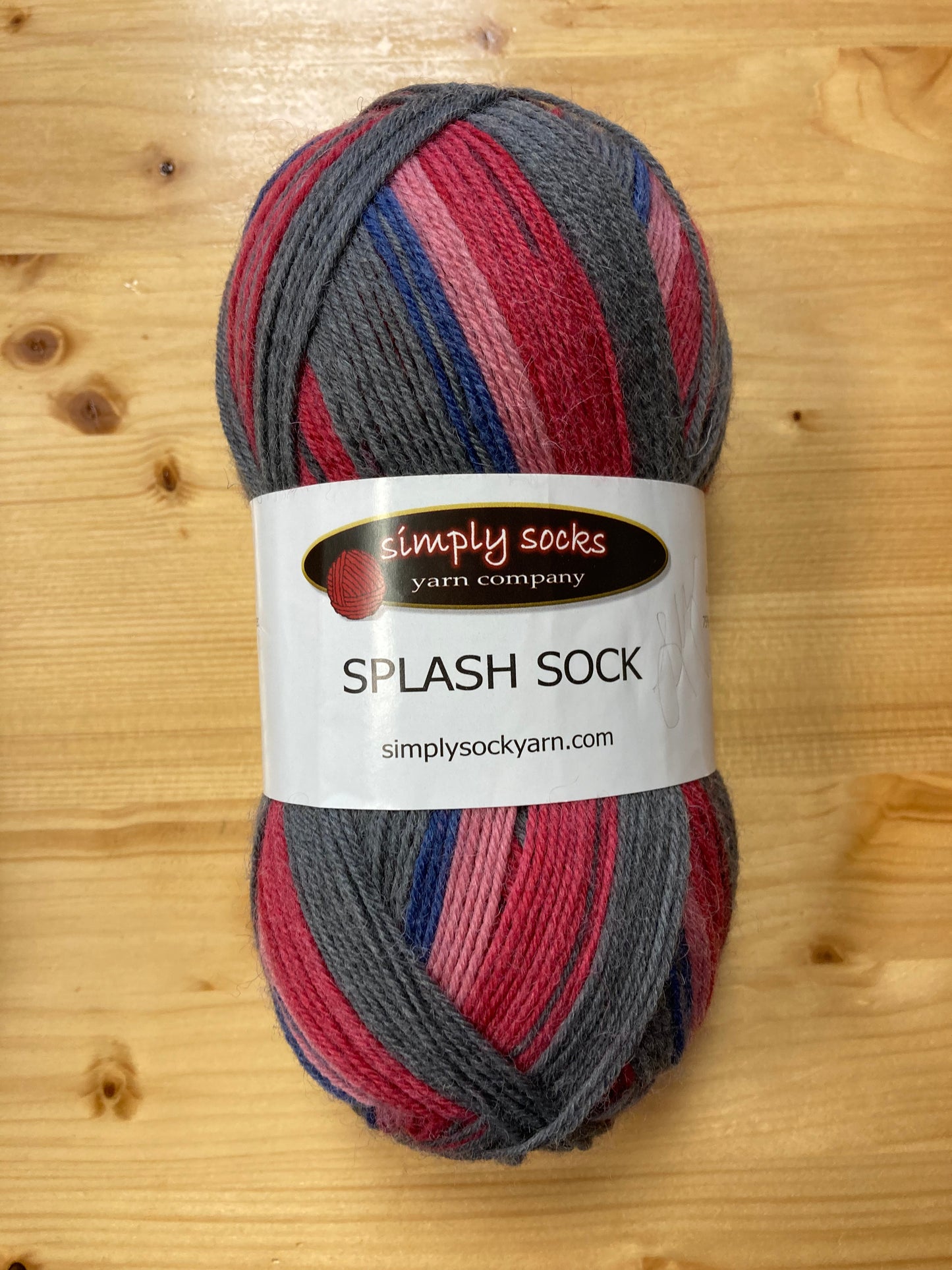 Simply Socks Splash Sock, 75% Superwash Merino 25% Nylon, 100g