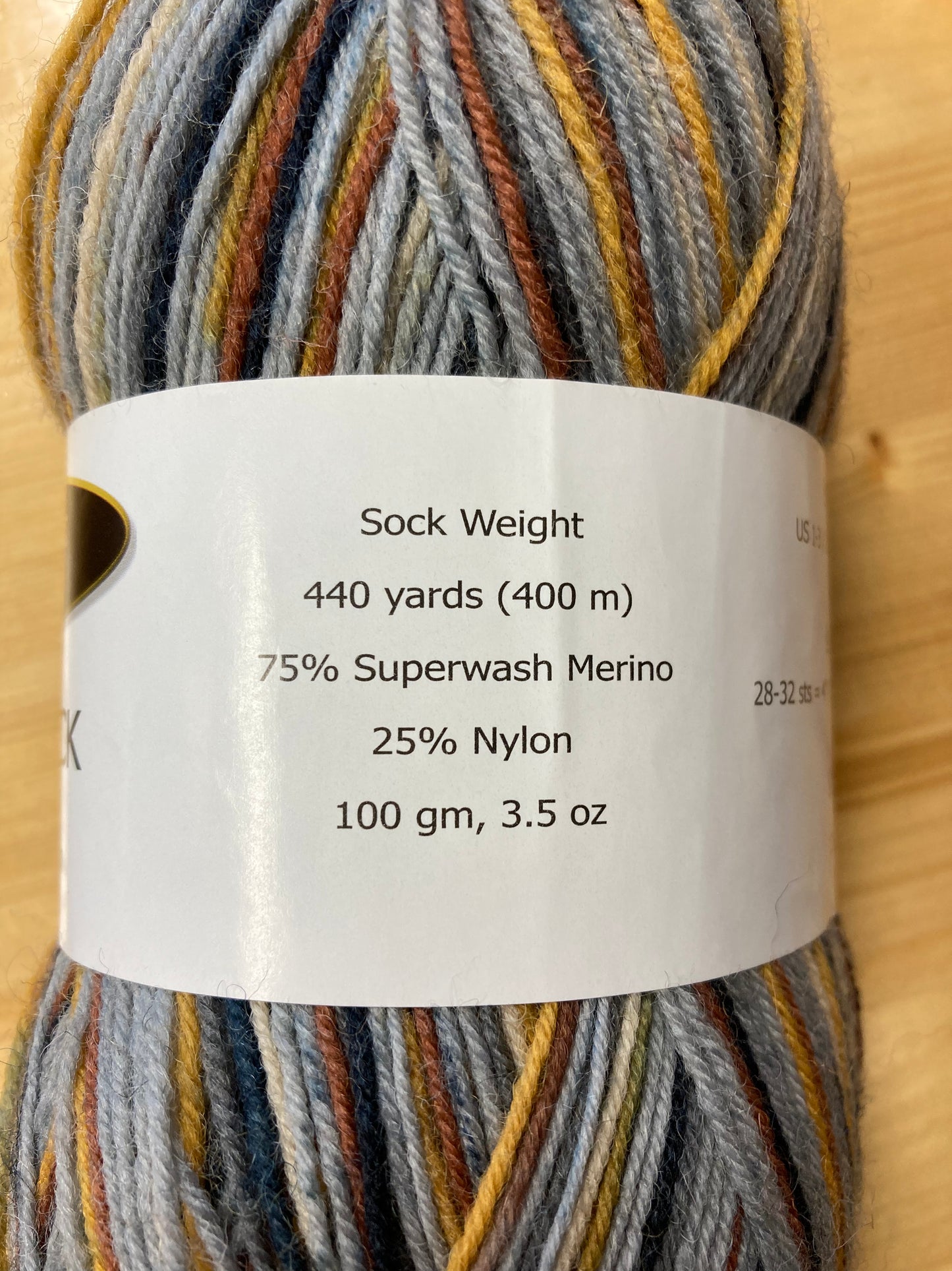 Simply Socks Splash Sock, 75% Superwash Merino 25% Nylon, 100g