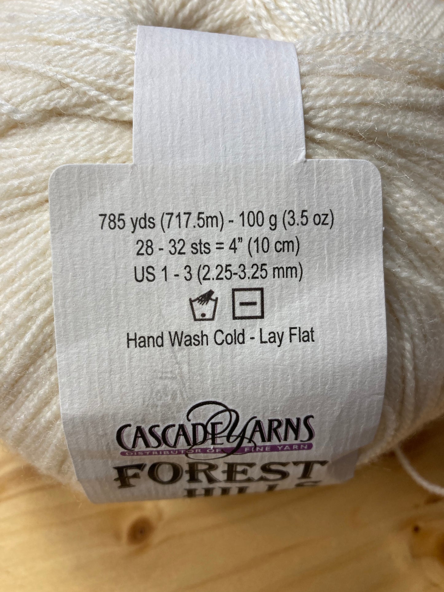 Cascade Forest Hills Color #01; 100g; 51% silk 49% merino wool