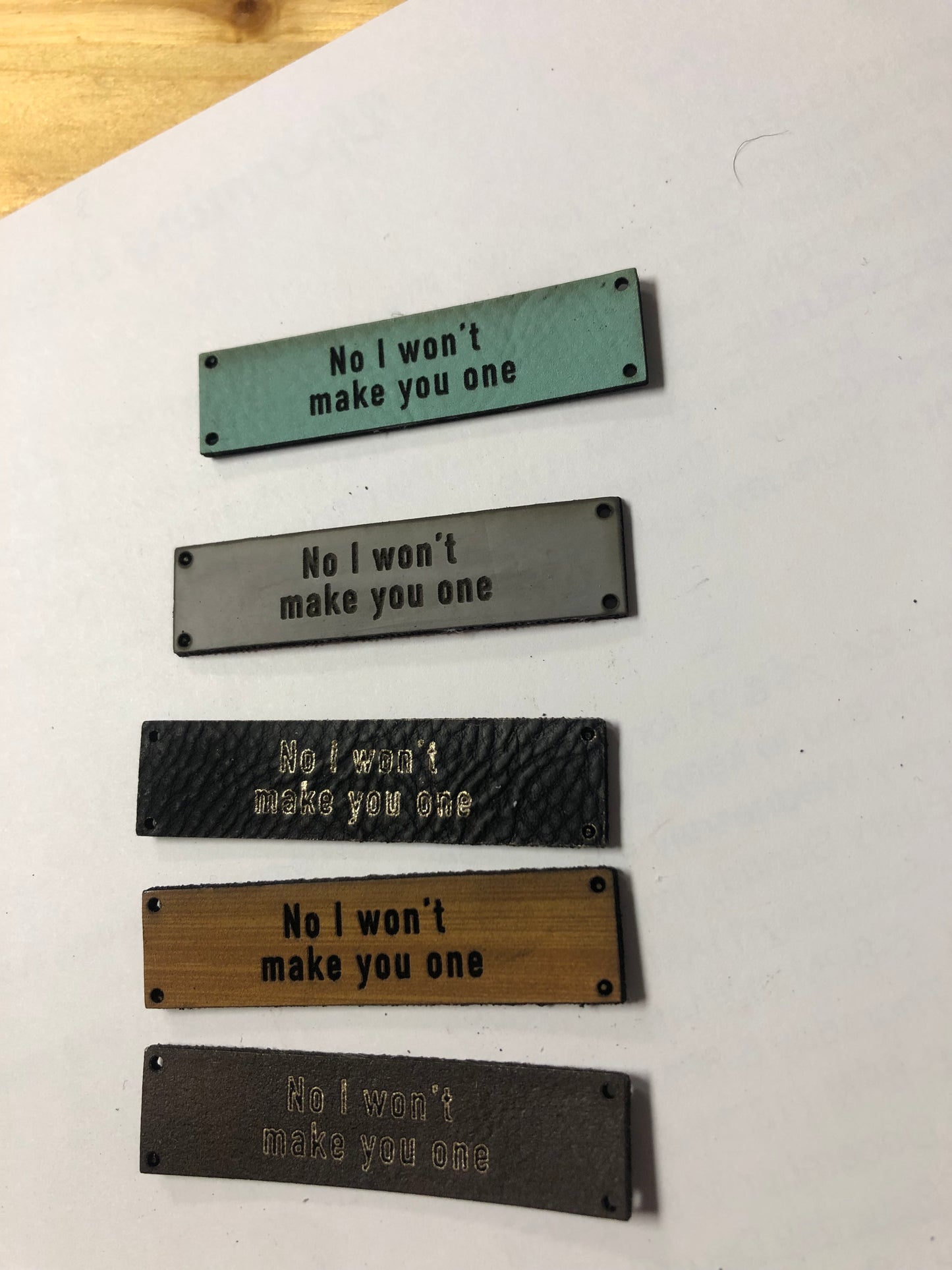 Infamous Cuts - handmade leather labels