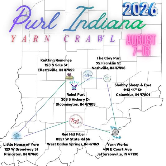 2026 PURL Indiana Yarn Crawl - August 7-16, 2026
