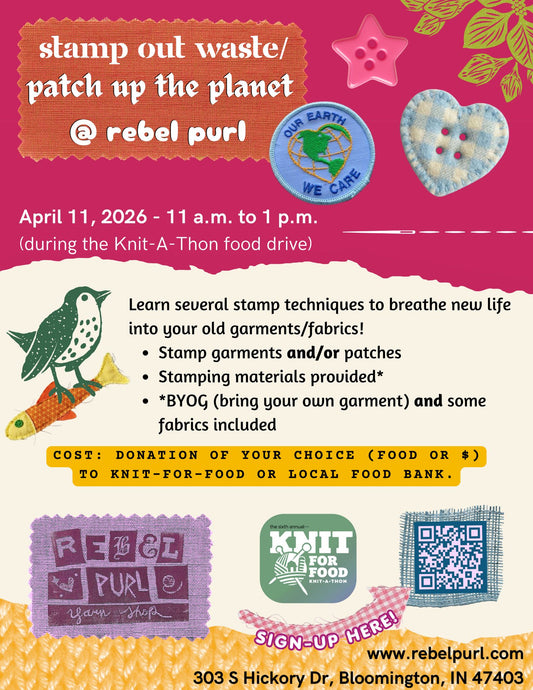 Stamp Out Waste - Patch Up the Planet with Gloria - Saturday April 11th, 11AM-1PM