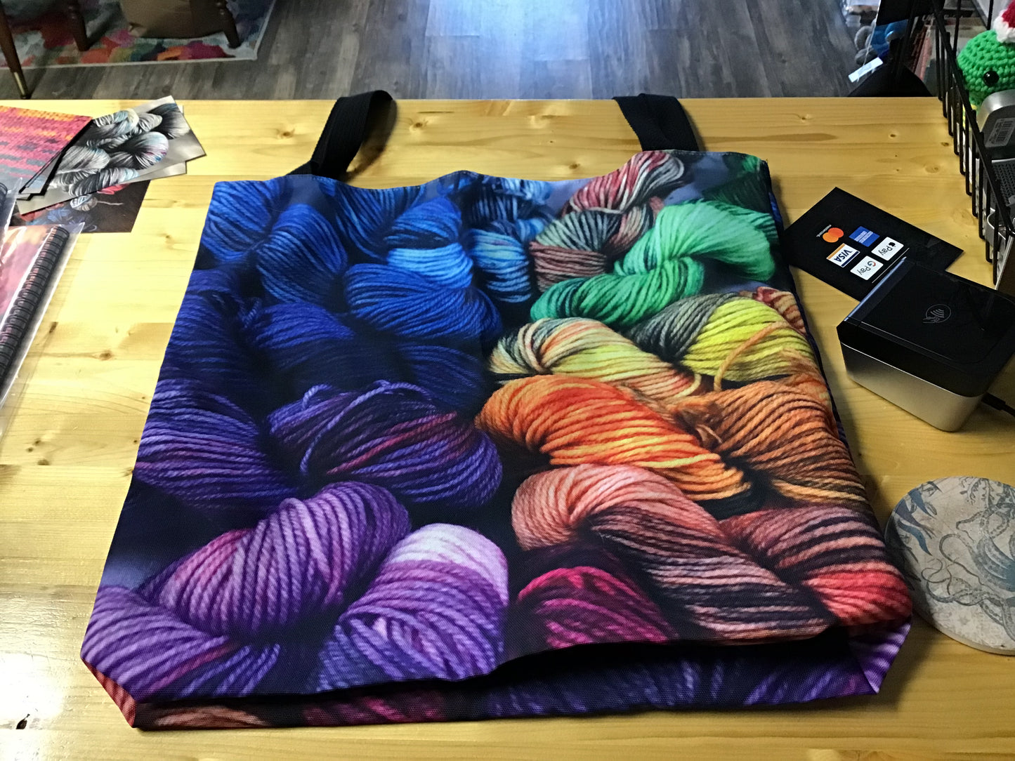 Rainbow Yarn Tote Bag