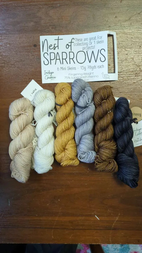 Nest of Sparrows - 6  neutral colors