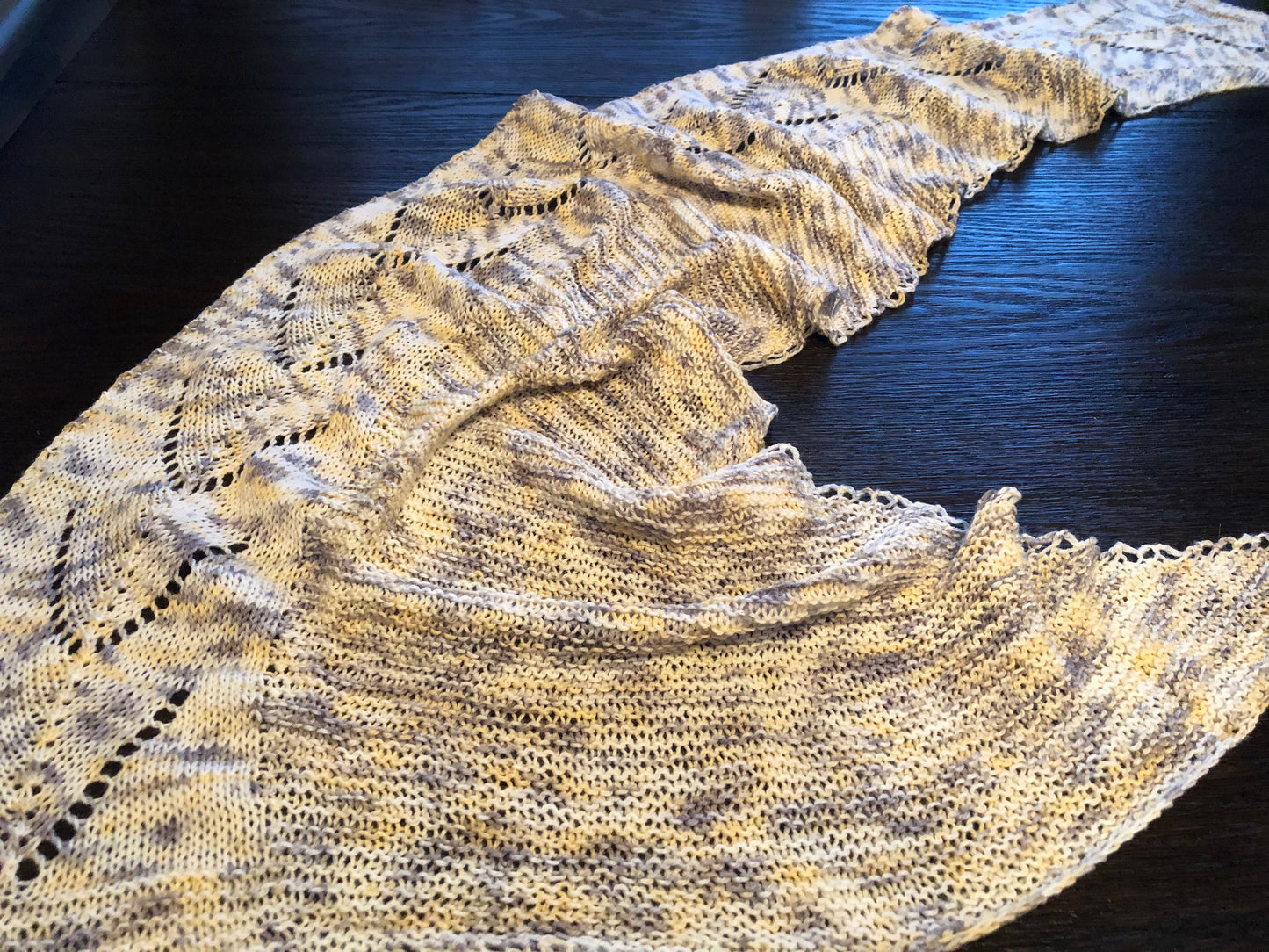 Power Up Edged Shawl Pattern - digital download